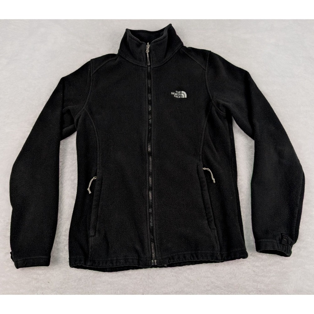 The North Face Fleece Jacket Women's M Black Full Zip Pockets Outdoor Warm